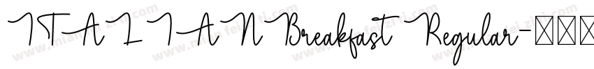 ITALIANBreakfast Regular字体转换